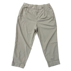 Gap Pants Womens 20High Rise Pleated Taper Cobblestone Beige Corduroy Washwell